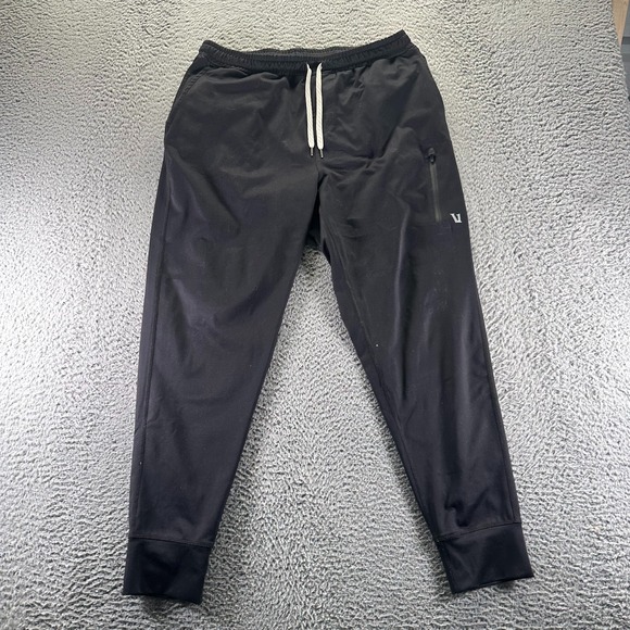 Vuori Pant Mens L Black Track Tapered Activewear Jogging Performance Basketball